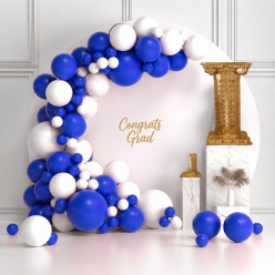 *76pc Blue and White Balloon Arch Kit